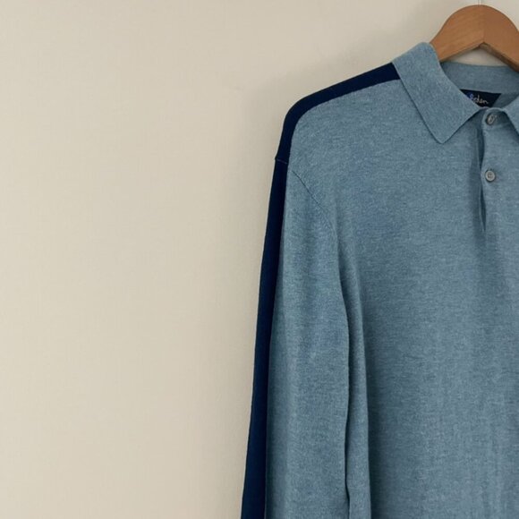 Boden Blue Merino Wool Blend Polo Sweater Men's Size Medium - Picture 5 of 5